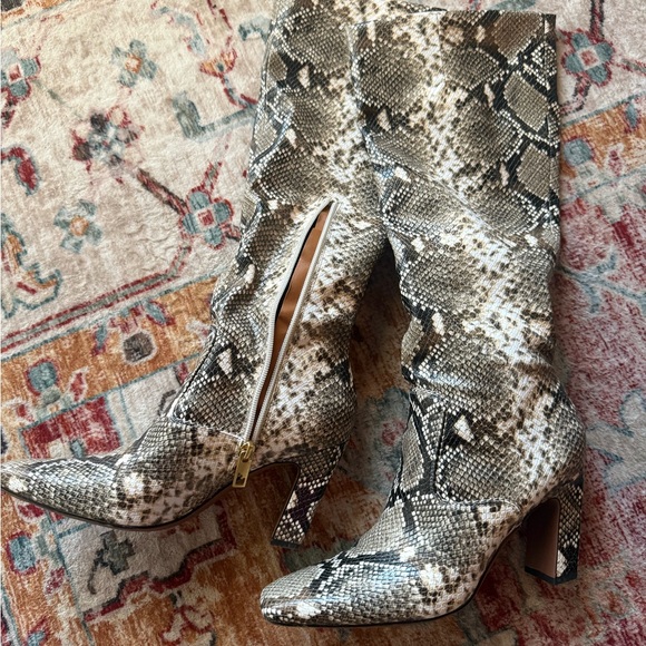 Franco Sarto Shoes - Franco Sarto Snakeskin Heeled Boots